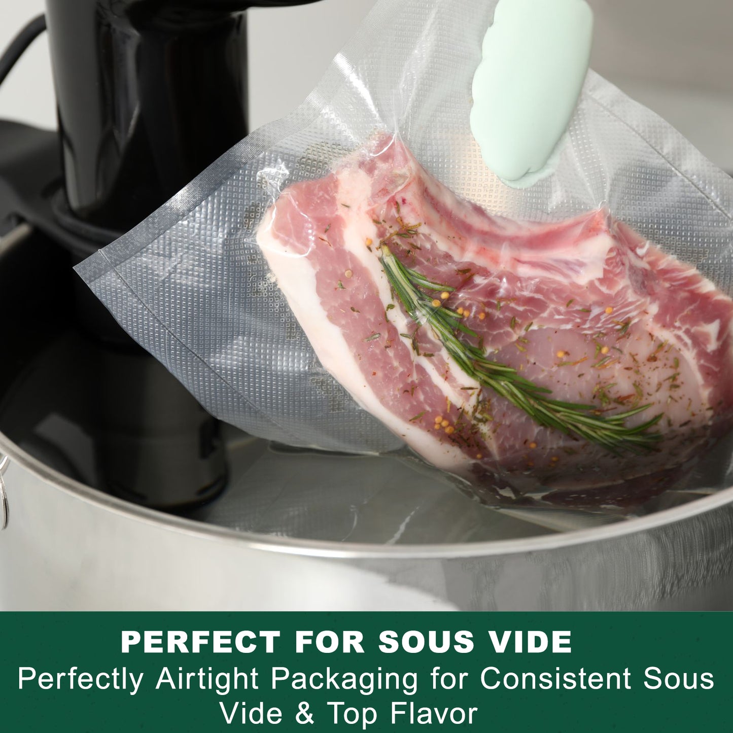 Vacuum Sealer Bags Rolls for Food, VACAPEX 6 Rolls for Custom Fit Food Storage, Meal Prep or Sous Vide, 8" x 20' (3 Rolls) and 11"x 20' (3 Rolls) Commercial Grade Vacuum Seal Freezer Bags Rolls