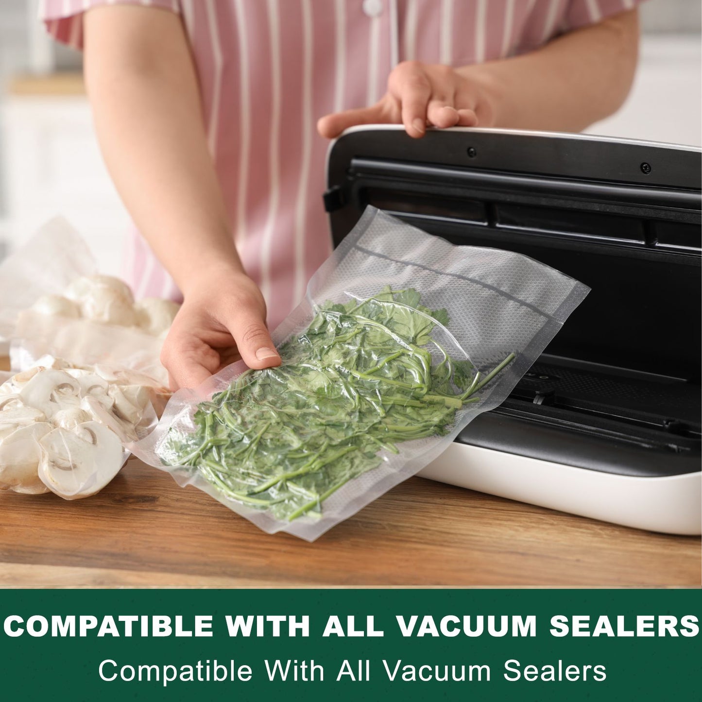 Vacuum Sealer Bags Rolls for Food, VACAPEX 6 Rolls for Custom Fit Food Storage, Meal Prep or Sous Vide, 8" x 20' (3 Rolls) and 11"x 20' (3 Rolls) Commercial Grade Vacuum Seal Freezer Bags Rolls