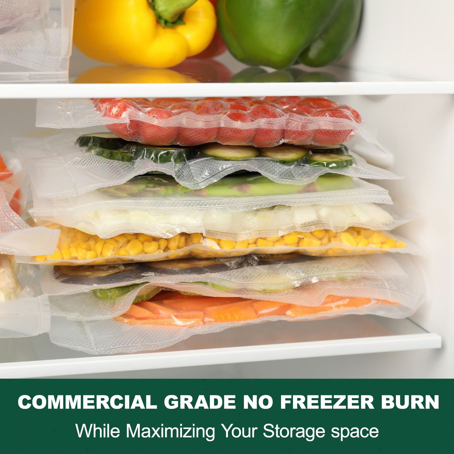 Vacuum Sealer Bags Rolls for Food, VACAPEX 6 Rolls for Custom Fit Food Storage, Meal Prep or Sous Vide, 8" x 20' (3 Rolls) and 11"x 20' (3 Rolls) Commercial Grade Vacuum Seal Freezer Bags Rolls